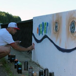 Воткинская ГЭС поддержала конкурс экологических граффити