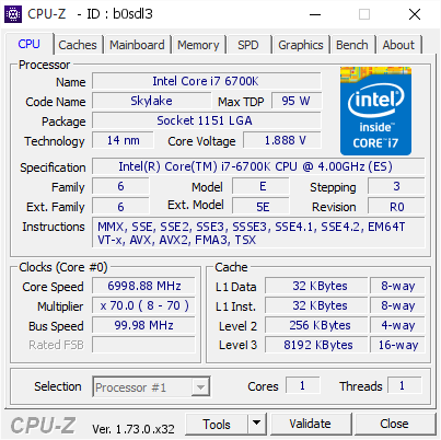 Intel Core i7-6700K Skylake разогнан до 7 ГГц