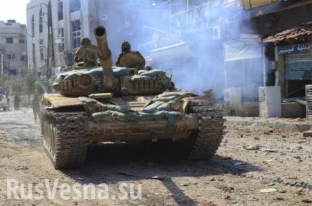 Армия Сирии уничтожает террористов в ожесточенных боях под Дамаском (ВИДЕО)