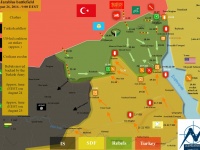Курды юго-западнее Джарабулуса наступают одновременно против исламистов и И ...