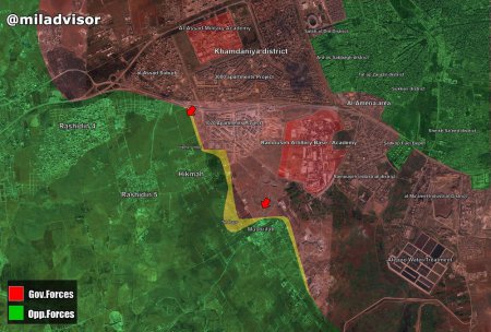 Сирийская армия перешла в контрнаступление на юго-западе Алеппо