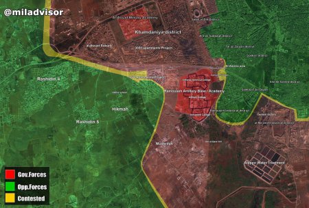 Сирийская армия взяла селение Мушрефа и ведет бои за район Рамусе в Алеппо
