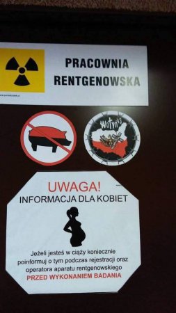Бандеровским свиньям вход воспрещен! - в польских поликлиниках пополнение предупреждений