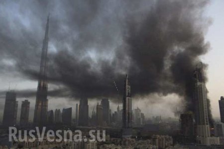 В Дубае горит строящийся небоскреб (+ФОТО, ВИДЕО)