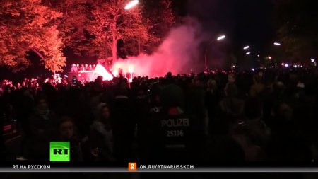 Первомай в Берлине: столкновения леворадикалов с полицией