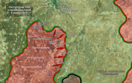 Сирийская армия расширила зону контроля на юге пр. Идлеб, освободив до 15 селений