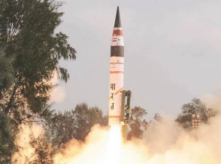 Индия провела тренировочный пуск баллистической ракеты Agni-I