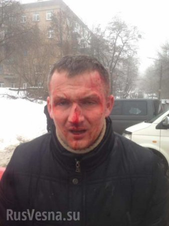 Неонацист Юрий Левченко получил тумаков в Киеве