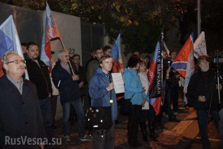 В Праге прошёл митинг в поддержку Донбасса (ФОТО, ВИДЕО)