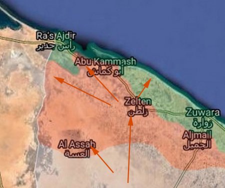 ЛНА отбила наступление войск ПНС и взяла большой район западнее Триполи