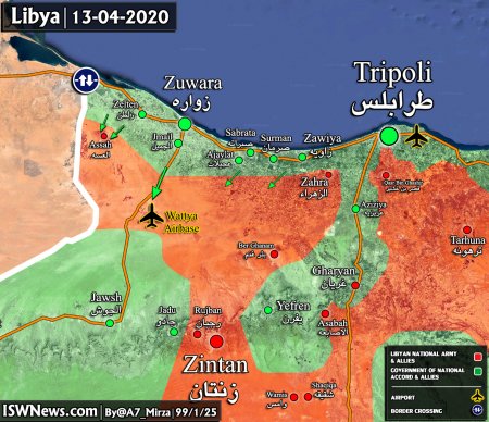 Силы ПНС при поддержке турецких беспилотников отбили все ливийское побережье западнее Триполи