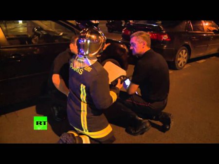 Видео с места теракта в Париже