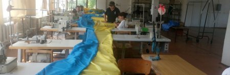В Закарпатской области изготовили стометровый флаг Украины