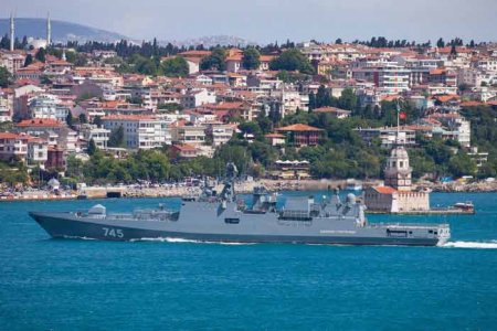 Фрегат "Адмирал Григорович" отработал ведение боя одиночным кораблем в Средиземном море - Военный Обозреватель