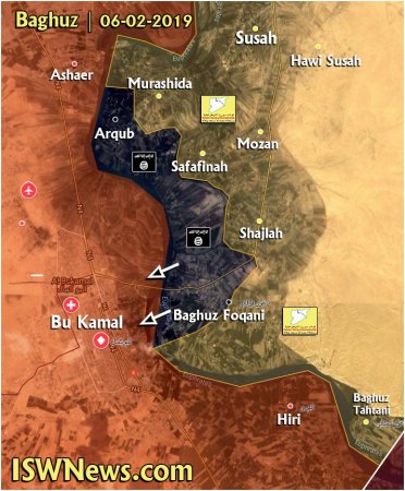 "Исламское государство" сохранило за собой поселок Аркуб и атаковало г. Абу Камаль на Евфрате